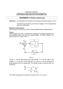 Phase Locked Loop Experiment: Lock & Capture Range