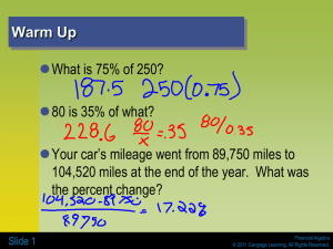 Checking Accounts: Financial Algebra Presentation