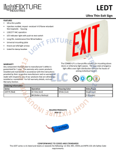 Ultra Thin Exit Sign