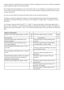 Another important consideration in the selection of electrical