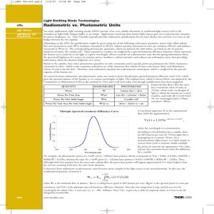 LED Radiometric vs. Photometric Units Explained