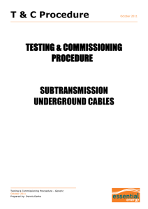 Testing and commissioning procedure