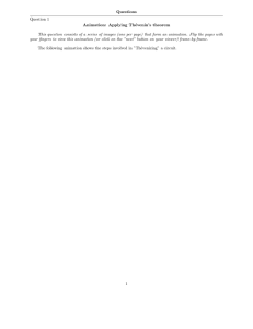 Questions Question 1 Animation: Applying Thévenin`s theorem