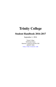 Student Handbook - Trinity College