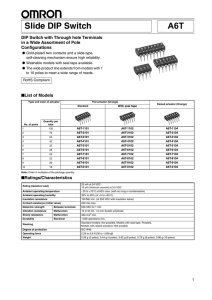 A6T Slide DIP Switch