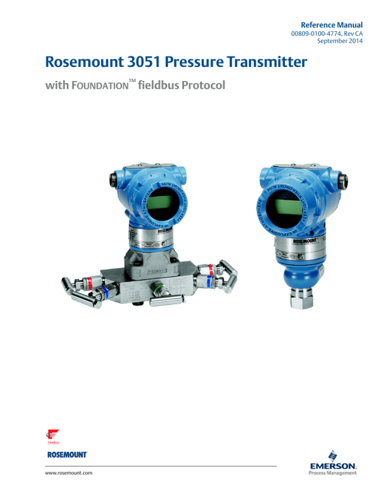 Rosemount 3051 with FOUNDATION™ Fieldbus protocol