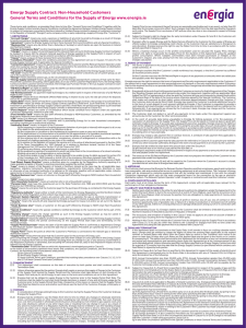Energy Supply Contract