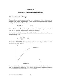 Chapter 3: Synchronous Generator Modeling E if