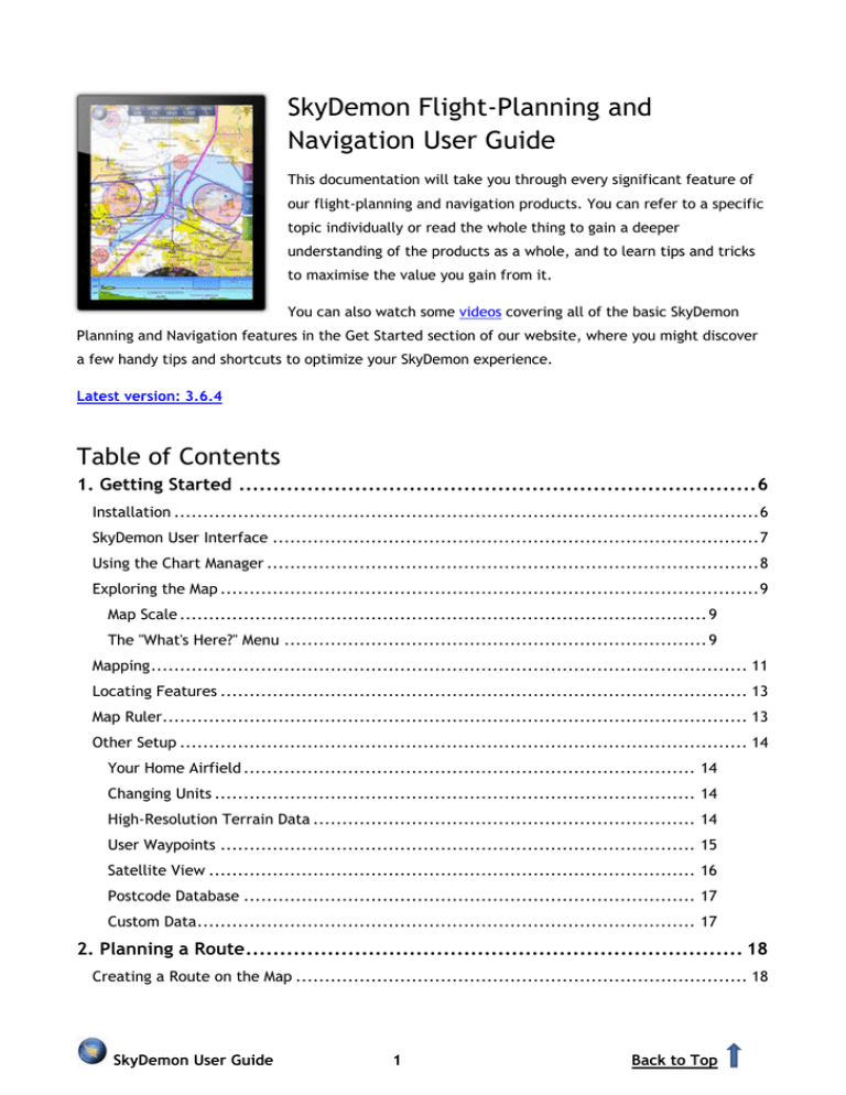 SkyDemon Flight-Planning and Navigation User Guide