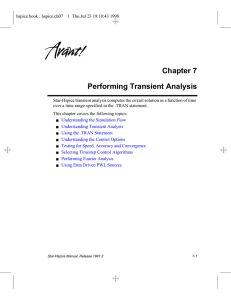 Chapter 7 Performing Transient Analysis