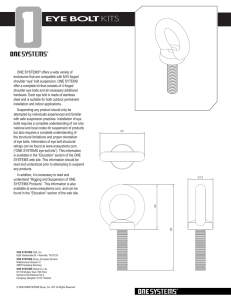 Eye Bolt Kit
