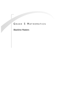 Grade 5 Math Blackline Masters.qxd