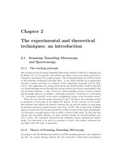 Chapter 2 The experimental and theoretical techniques: an