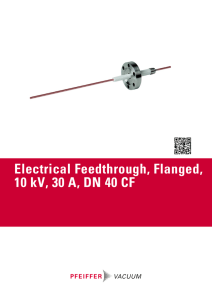 Electrical Feedthrough, Flanged, 10 kV, 30 A, DN 40 CF