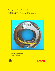 305 x 76 mm Park Brake Service Manual