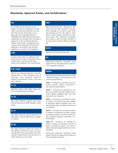 Standards, Approval Codes, and Certifications