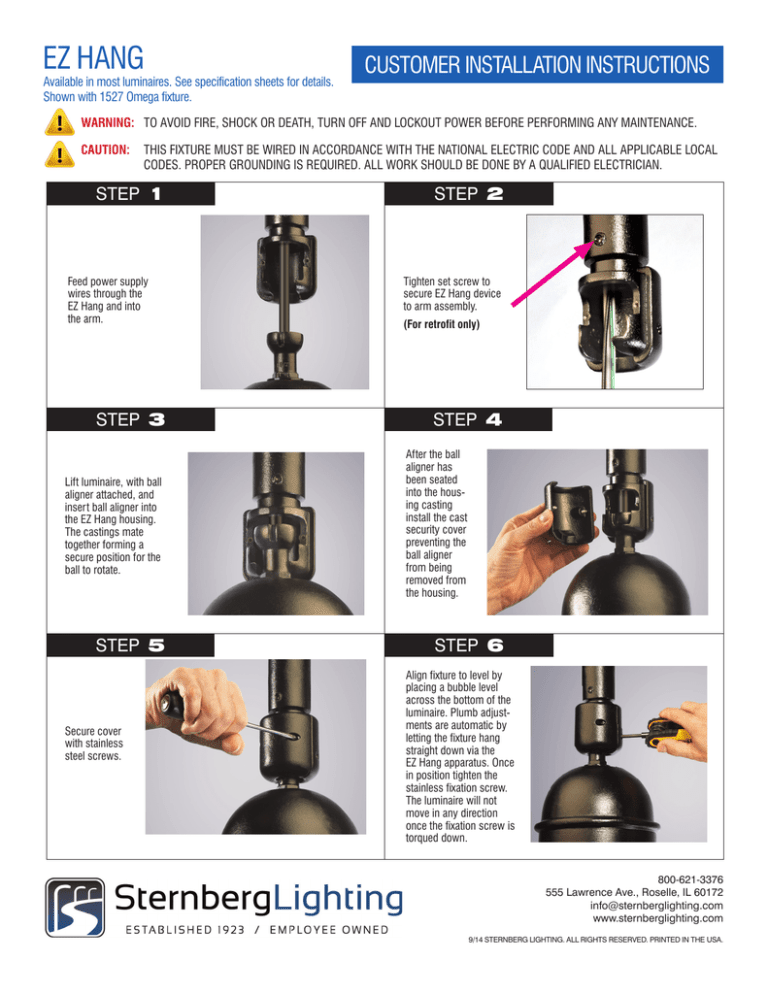 EZ HANG - Sternberg Lighting
