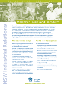 Employment Essentials - Workplace policies and procedures (pdf
