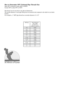 How to Determine NPT (National Pipe Thread) Size