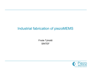 Industrial fabrication of piezoMEMS