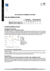 HID PRODUCTS DIMMING SYSTEMS