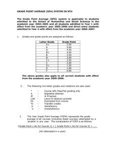 NTU GPA System: Grading, YGPA, CGPA, and Academic Standing
