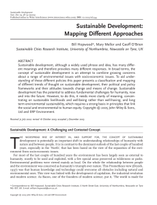 Sustainable development: mapping different approaches