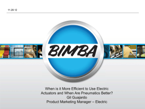 When is it More Efficient to Use Electric Actuators and When Are