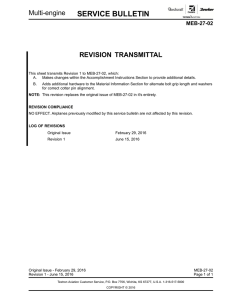 Cessna Elevator Trim Tab Hardware Replacement Service Bulletin