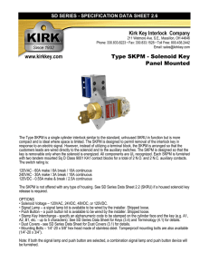Kirk Key Interlock Company www.kirkkey.com Type SKPM