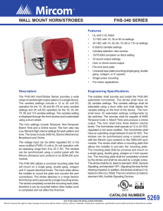 WALL MOUNT HORN/STROBES FHS
