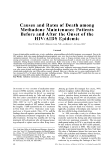 Causes and Rates of Death among Methadone Maintenance