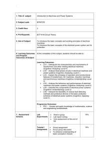 Machines & Power Systems Course Syllabus
