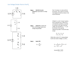Use Voltage Divider Rule to find 1.