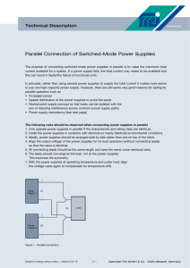 Parallel Connection of Switched-Mode Power Supplies