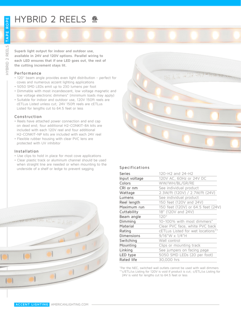 hybrid 2 reels American Lighting