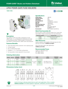 LPHV POWR-SAFE FUSE HOLDERS