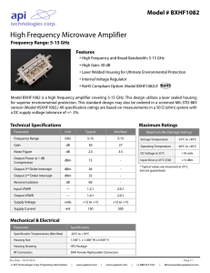 High Frequency Microwave Amplifier