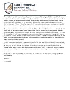 Physics 3rd Six Weeks Parent Letter