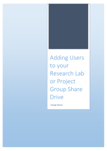 Adding Users to your Research Lab or Project Group Share Drive