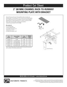 3" (80 mm) Channel Rack-to-Runway Mounting Plate with Bracket