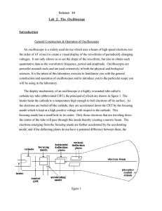 Science 14 Lab 2: The Oscilloscope Introduction General