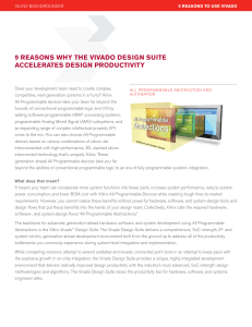 9 reasons why the vivado design suite accelerates design productivity