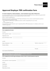 Approved Employer PER confirmation form