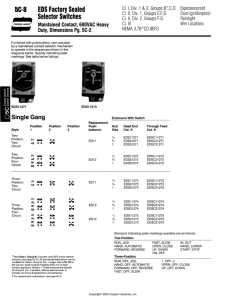 EDS Factory Sealed Selector Switches