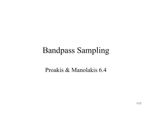 Bandpass Sampling