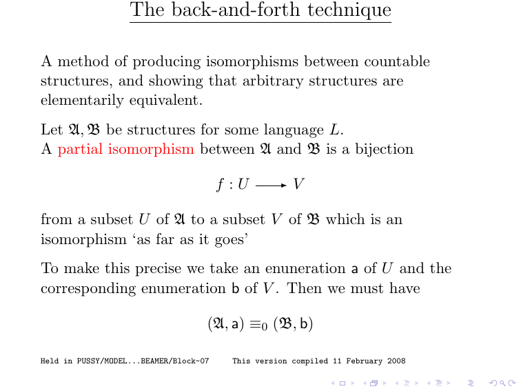 The backandforth technique