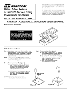 S125-837PCC Service Fitting Polycarbonate Trim Flanges