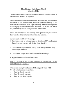 Flux-Linkage State-Space Model (Section 4.12) One limitation of the