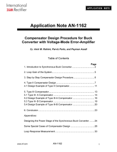 Buck Converter Compensator Design: Voltage-Mode Error-Amplifier